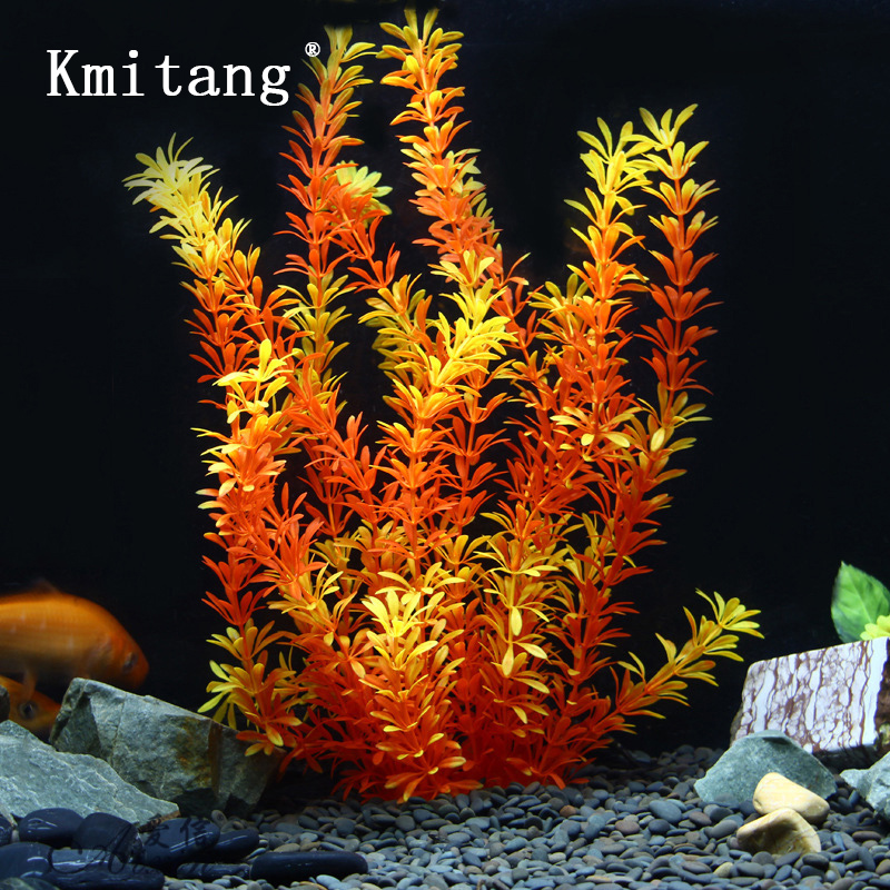 Aquarium Plant Substrate - 100 cm Duże Sztuczne Rośliny Tropikalne,
