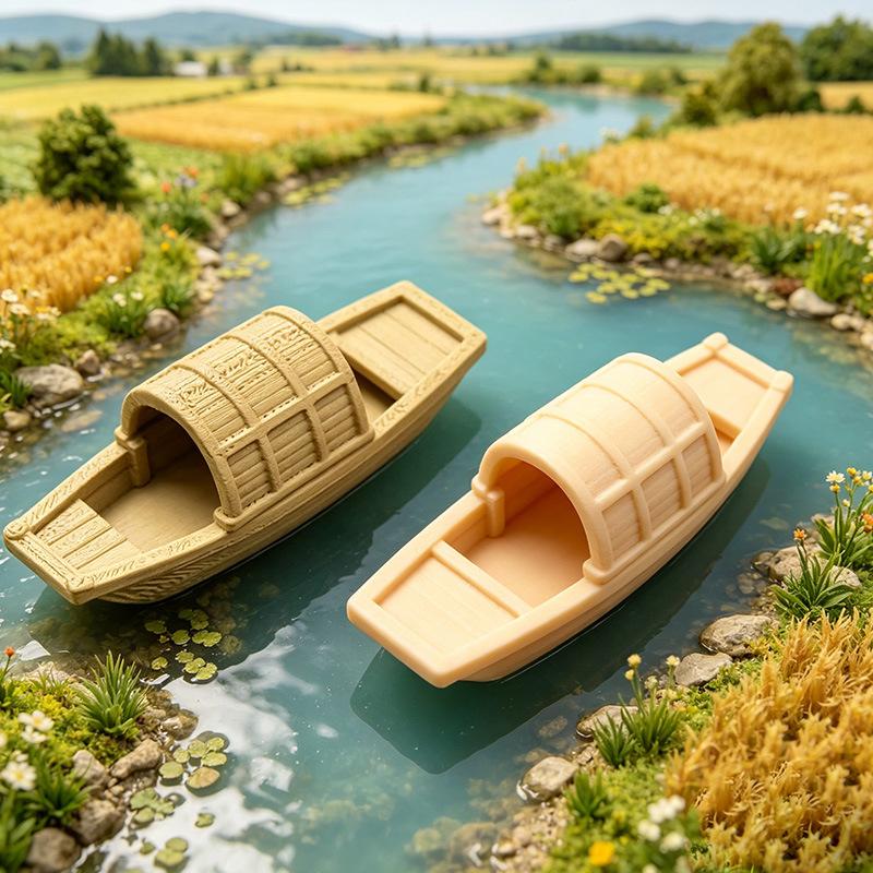 Aquarium Moss - 【S】Symulacja Pływającej Mini Łódki Model Figurka