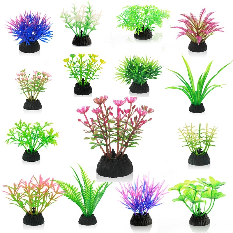 Aquarium Plant Substrate - Symulacja Sztuczne rośliny PVC Podwodna woda