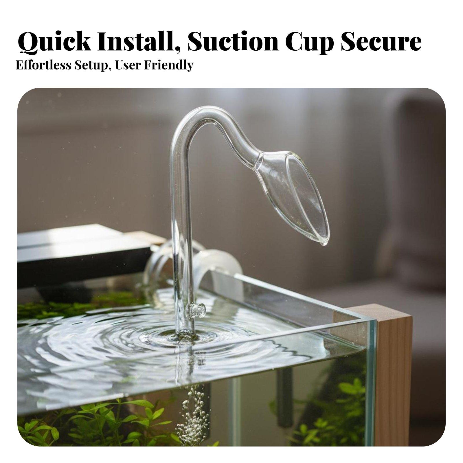 Szklany wylotowy skimmer Lily  – Aquarium Planted Tank Filter recenzja i cena