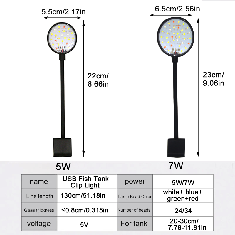 Lampa LED do akwarium USB, ośw – Aquarium Plant Light recenzja i cena