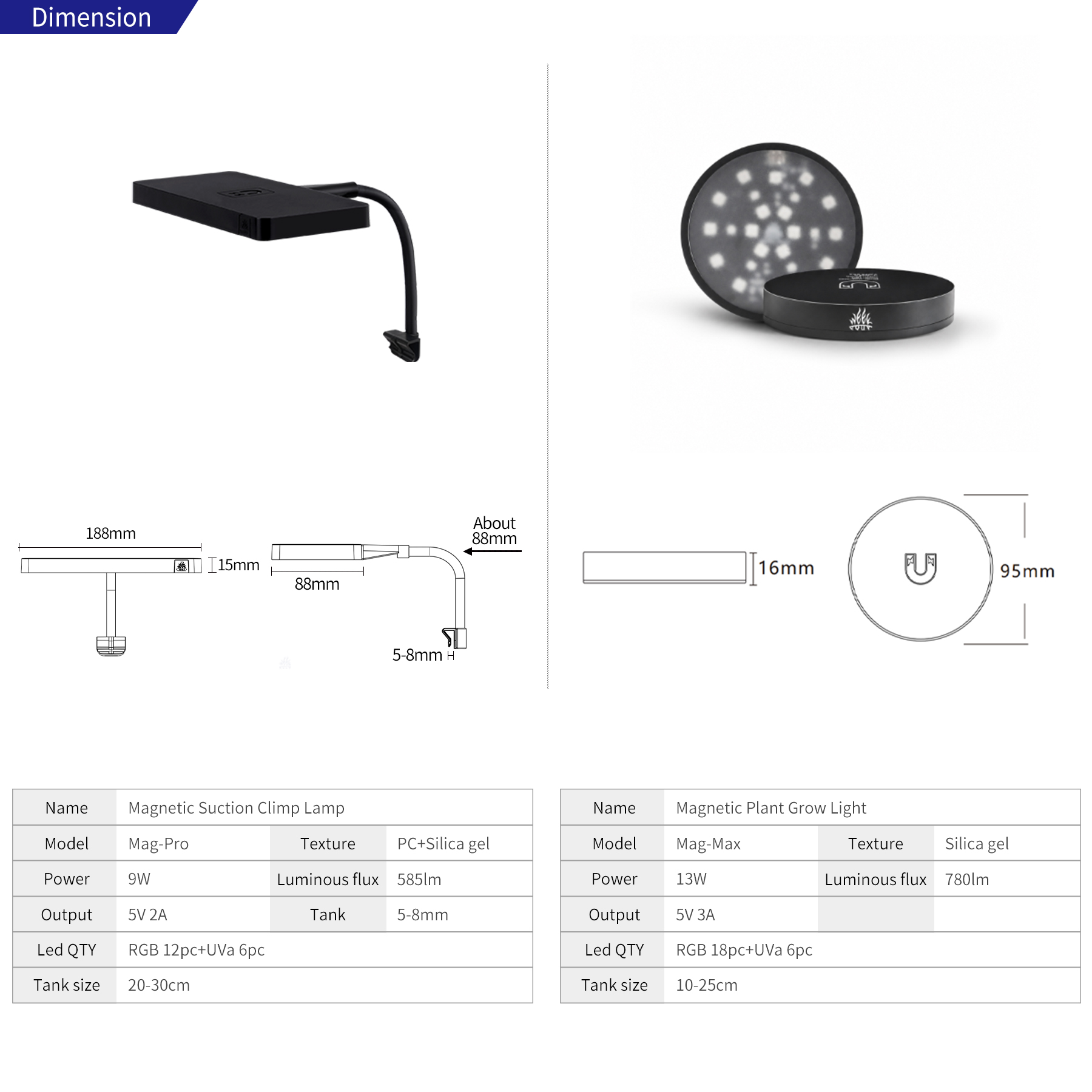 WEEK AQUA Mag-Pro Mag-Max Nano – Aquarium Plant Light recenzja i cena